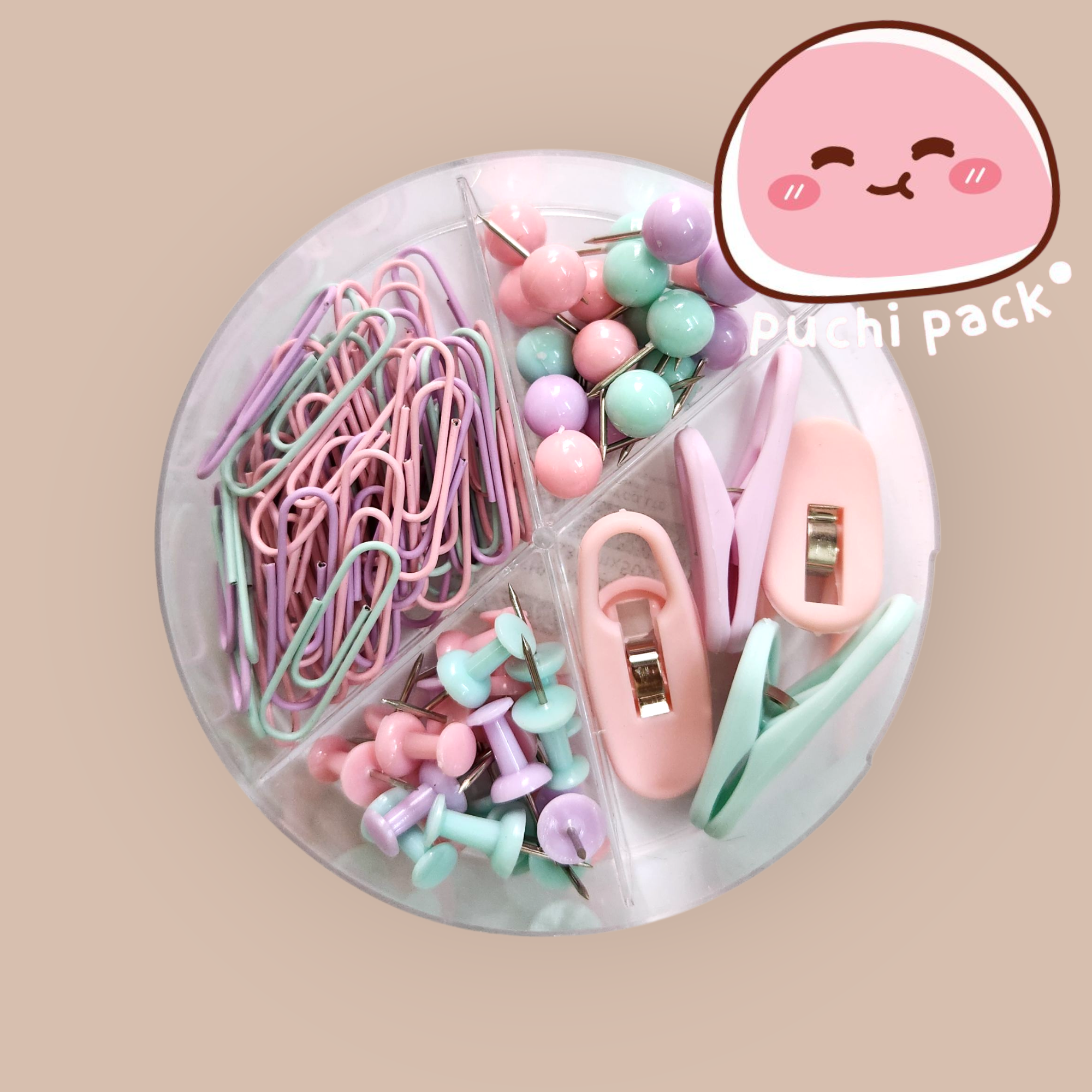 Binder Clips and Paper Clips Push Pins Tacks Set