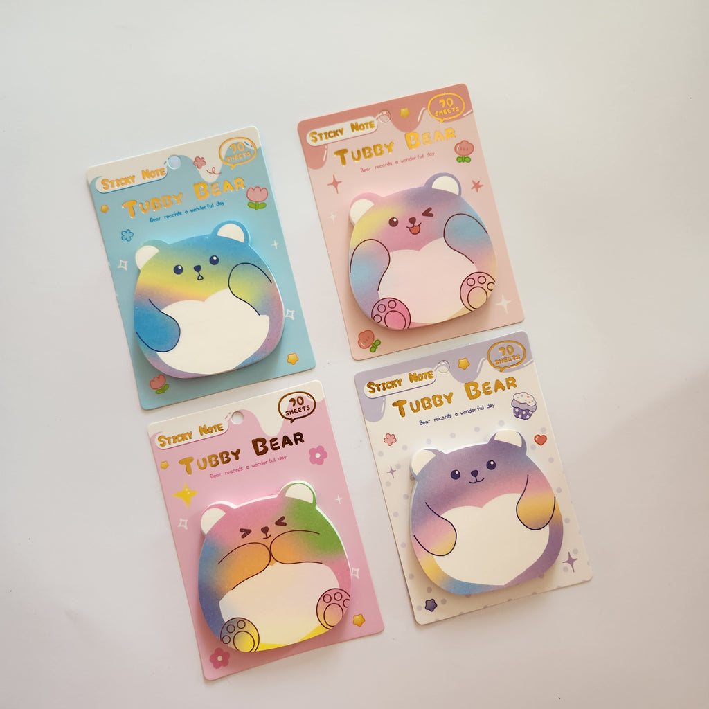 70 Sheets Cute Tuby Bear Sticky Notes