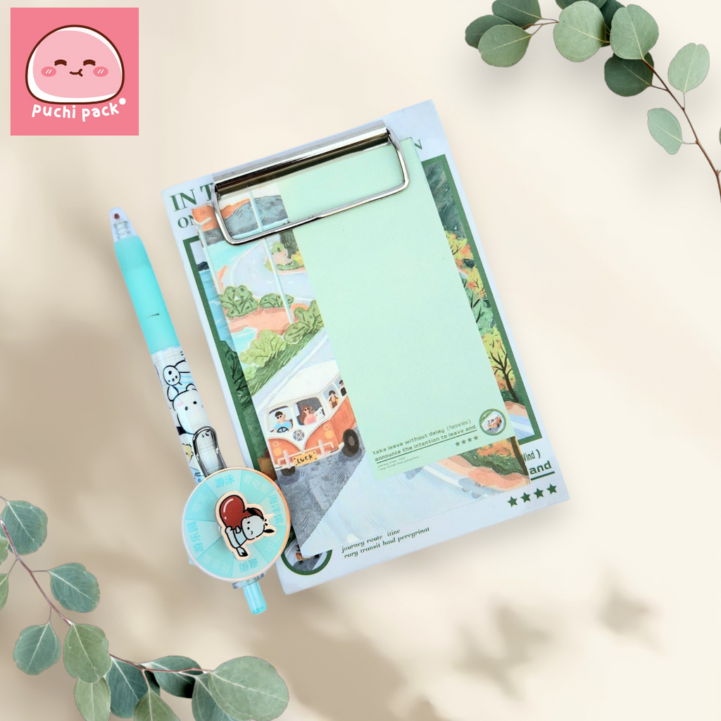 Notepad Sticky Notes with Kawaii Gel Pen