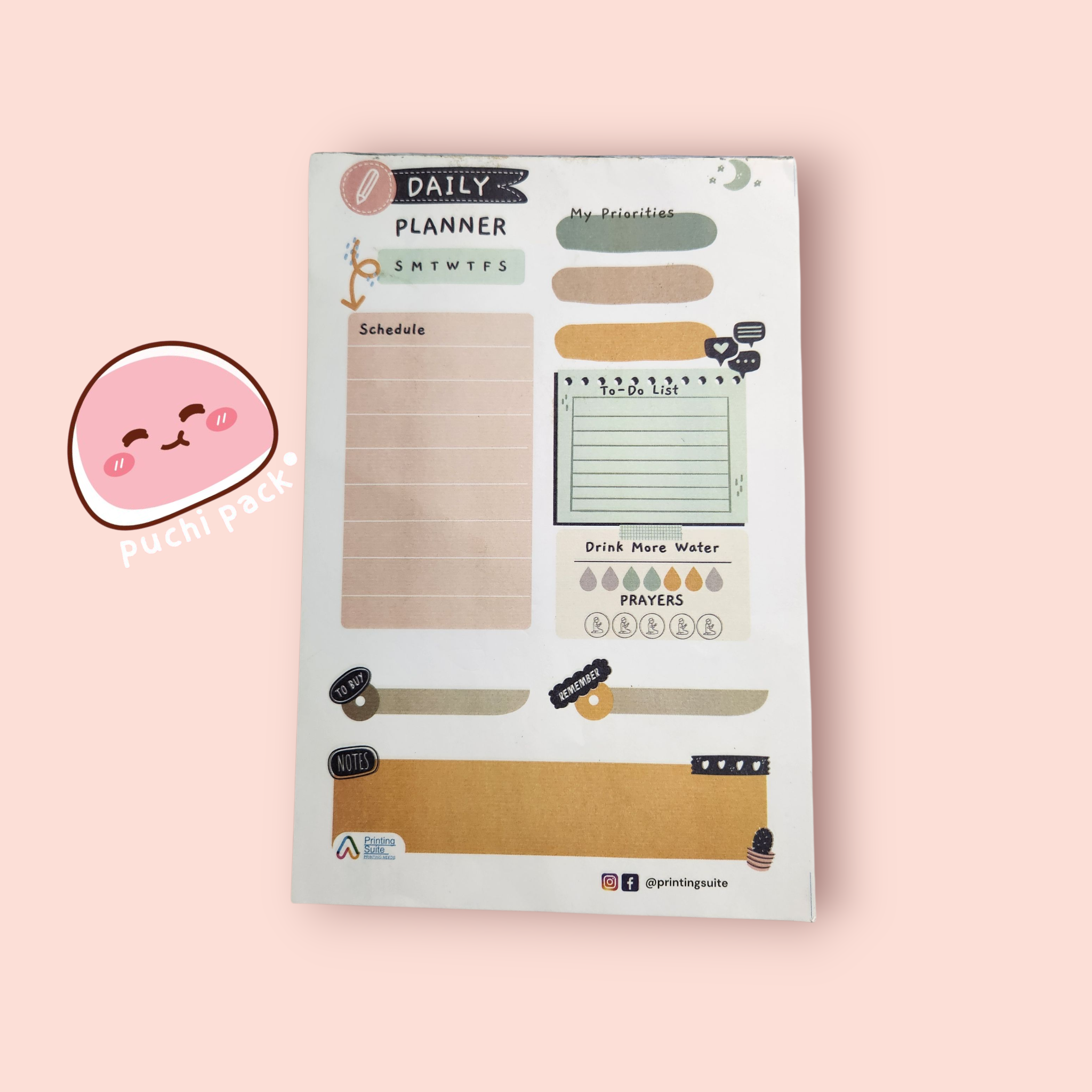 Daily Planner, 30 Printed Pages