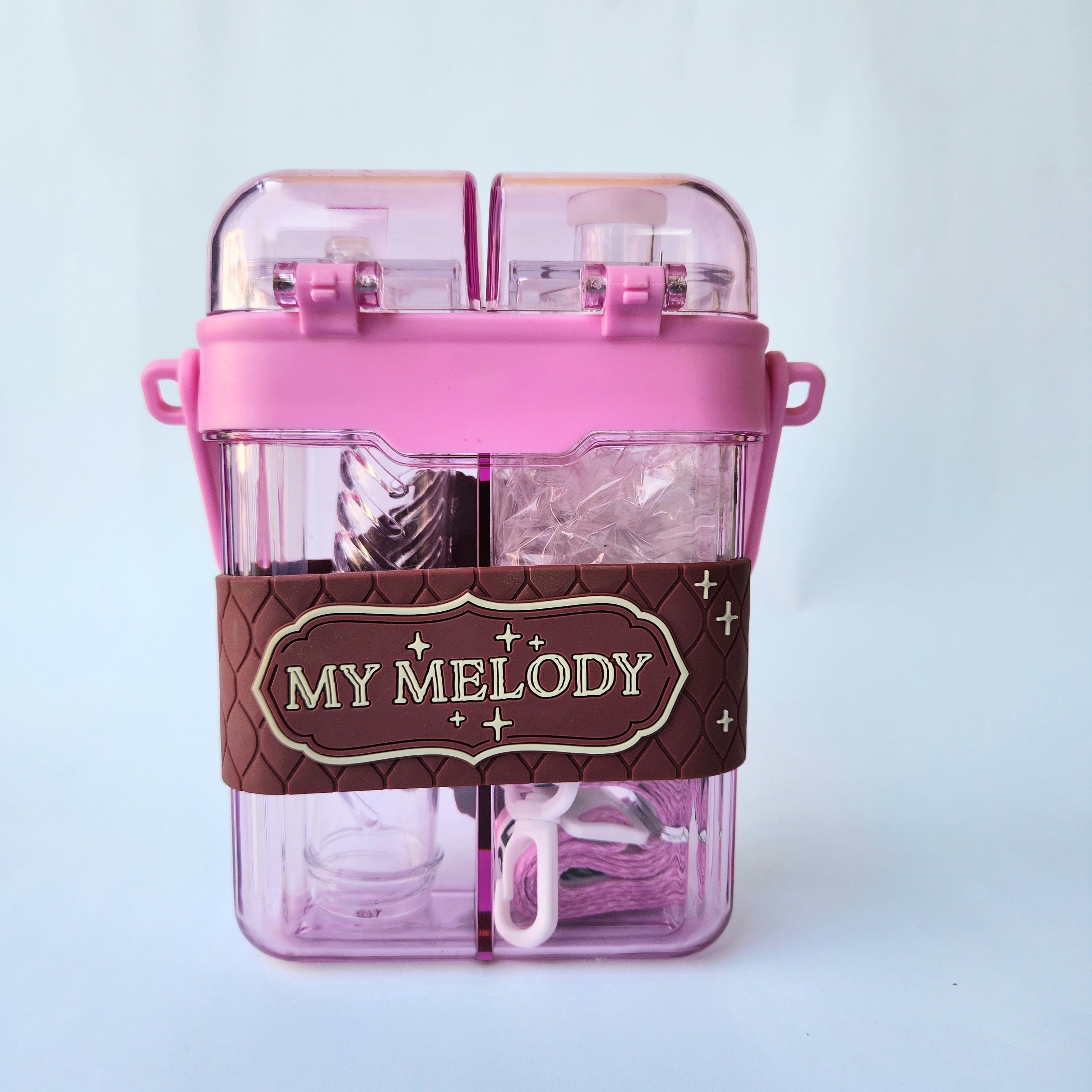 Kuromi - Themed, double Drink Water Bottle with strap 680 ml