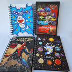 Large Ring Diary- Cars- Spider Man- Doremon - Space