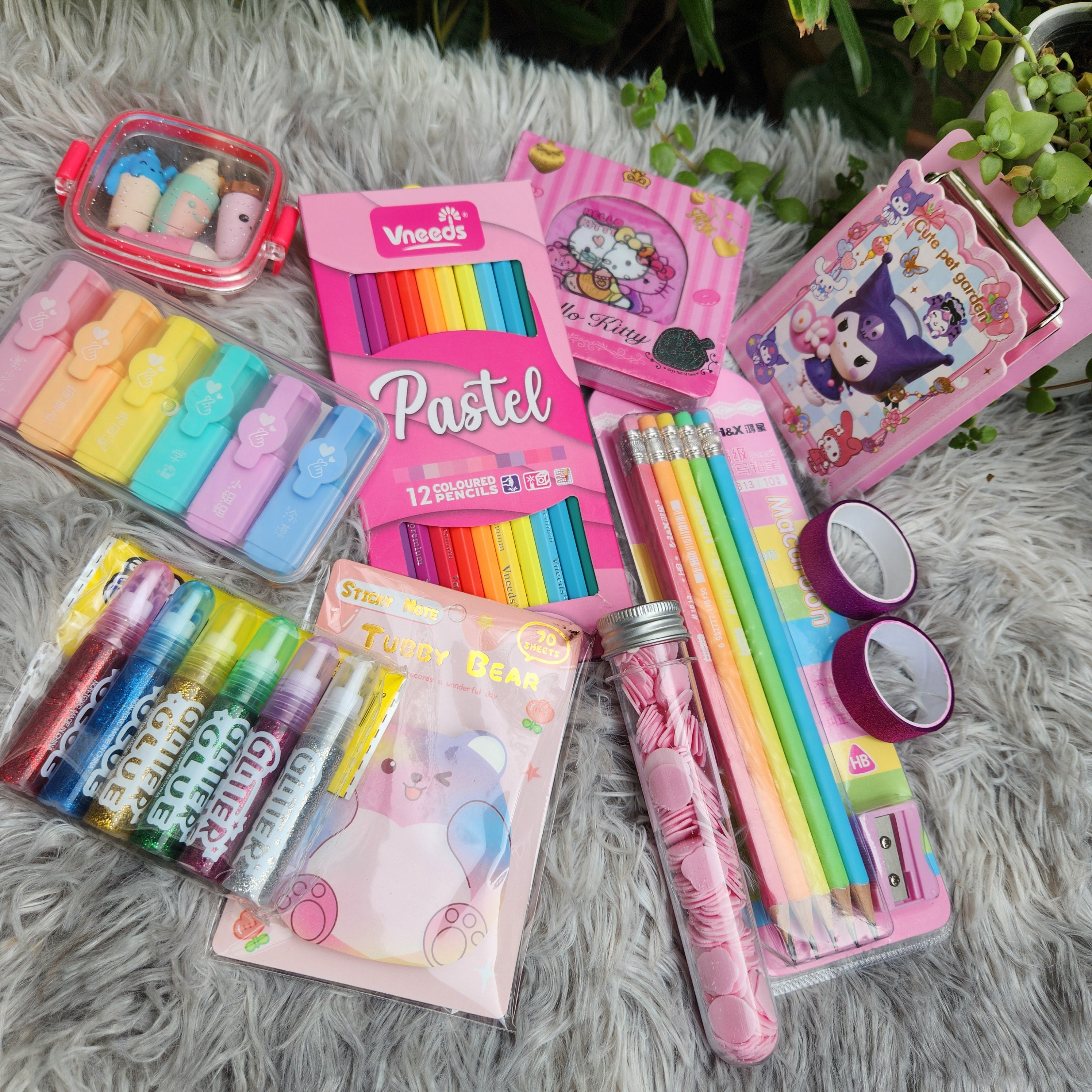 Pink for Princess- Pink Theme Stationery Bundle- Birthday Gift