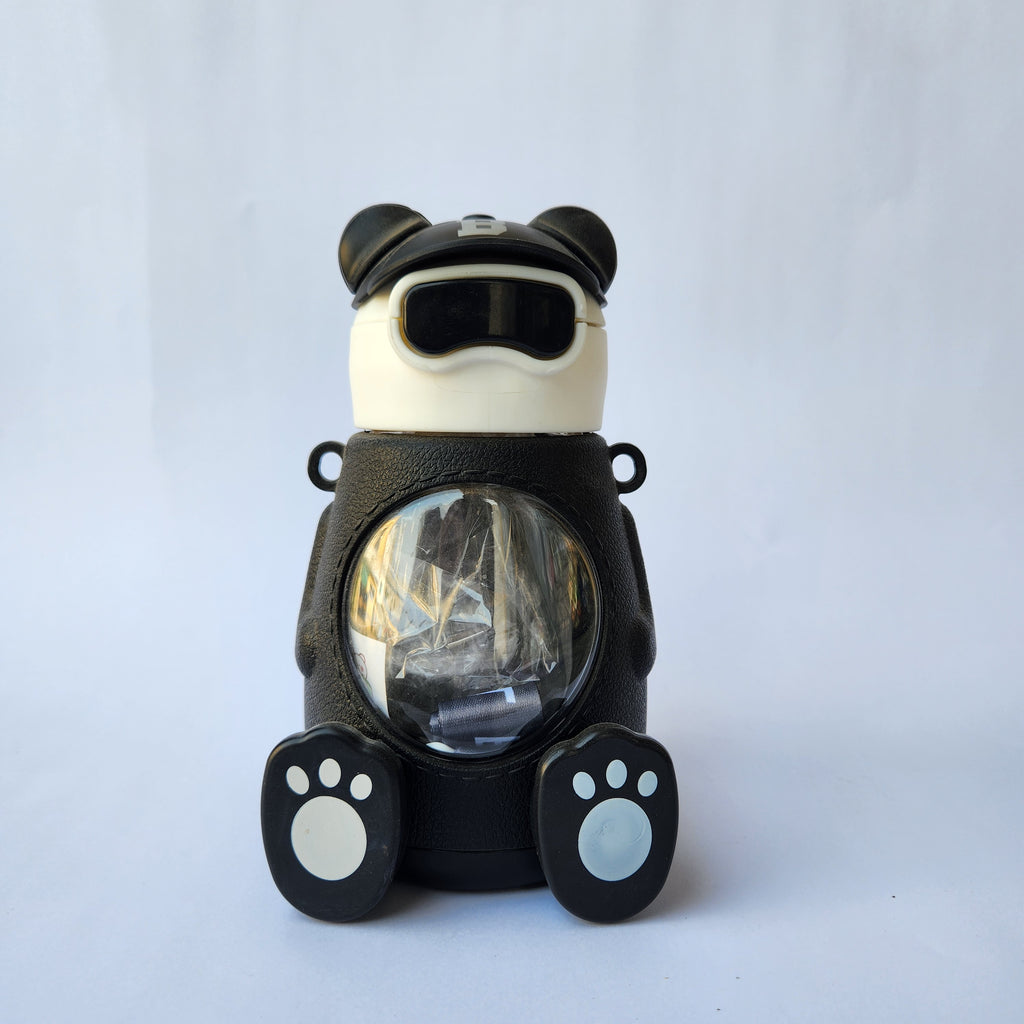Panda Shaped Water Bottle Birthday Gift - Black White