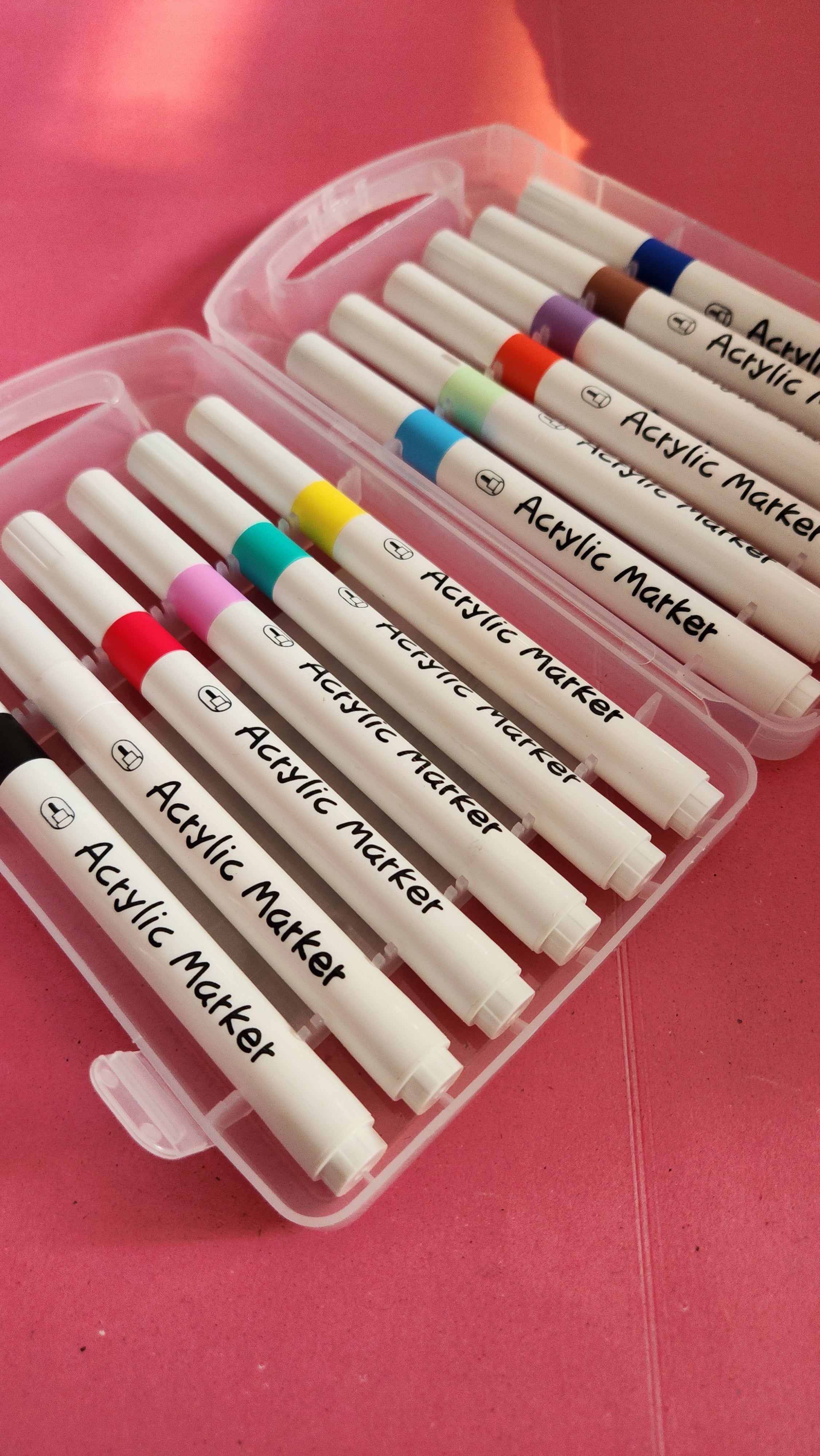 Acrylic Marker Color Set – 12 Vibrant Shades