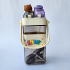 Double Drink Water Bottle with strap- GREY