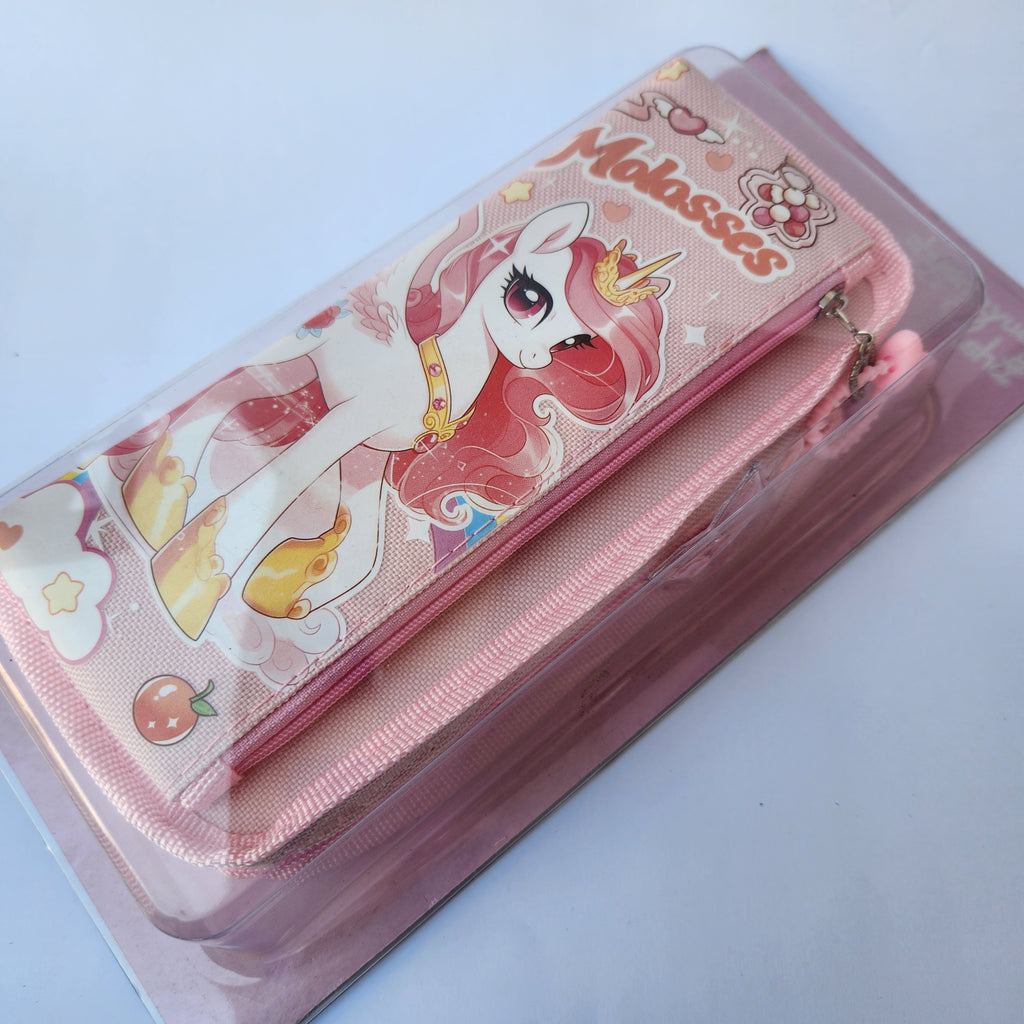 Unicorn Pouch- Pink Pencil Case for Girls